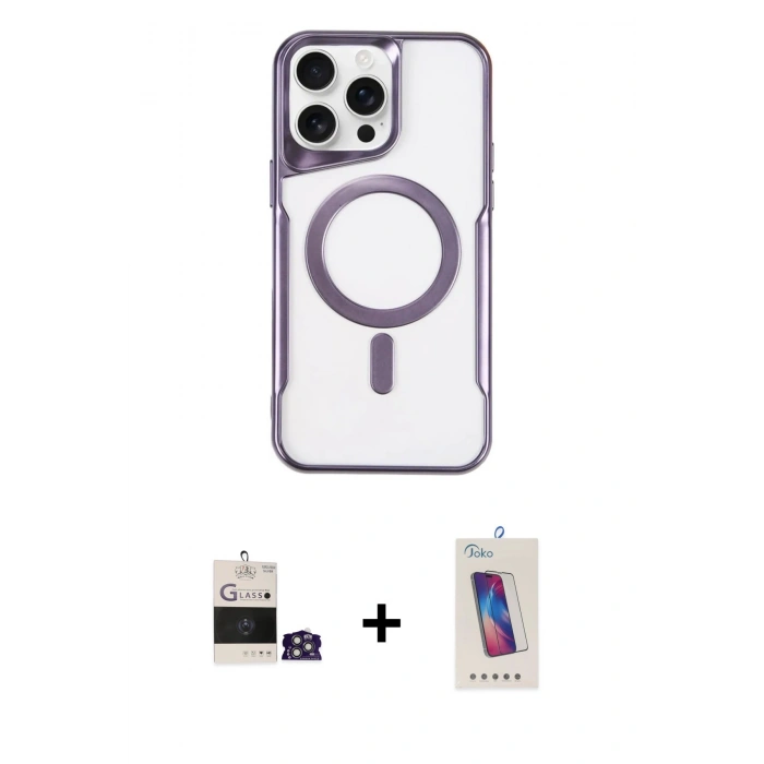 MARSİLYAN™- iPhone 14 Pro Max Kılıf Yadigar Klasik Özel Seri - Siyah Joko 5D Cam + Bilvis Titan Kamera Lens - GS
