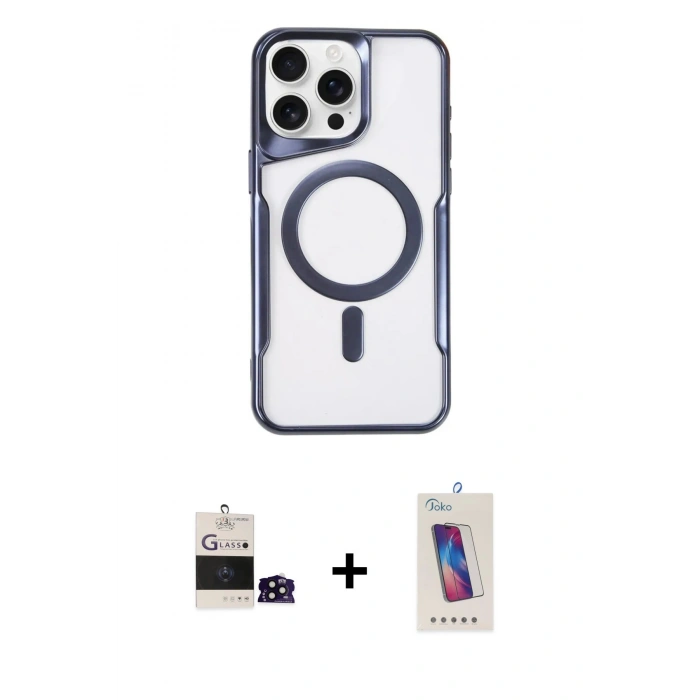 MARSİLYAN™- iPhone 14 Pro Max Kılıf Yadigar Klasik Özel Seri - Siyah Joko 5D Cam + Bilvis Titan Kamera Lens - SH