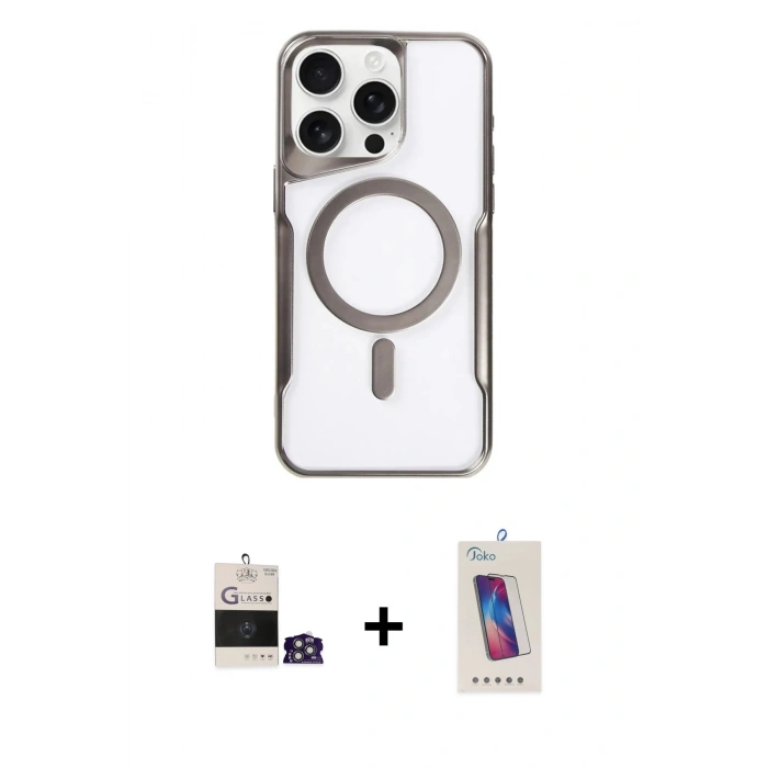 MARSİLYAN™- iPhone 14 Pro Max Kılıf Yadigar Klasik Özel Seri - Siyah Joko 5D Cam + Bilvis Titan Kamera Lens - GS