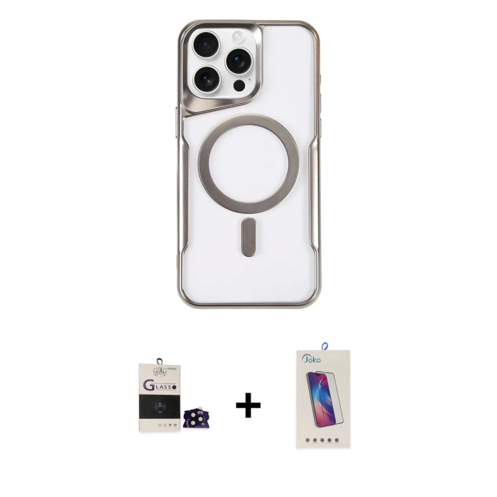 MARSİLYAN™- iPhone 14 Pro Max Kılıf Yadigar Klasik Özel Seri - Siyah Joko 5D Cam + Bilvis Titan Kamera Lens - SH