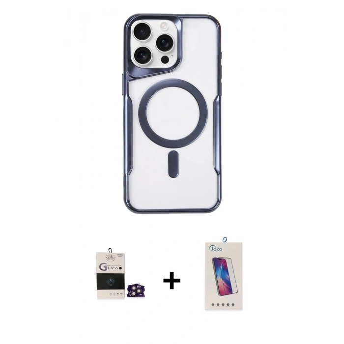 MARSİLYAN™- iPhone 14 Pro Max Kılıf Yadigar Klasik Özel Seri - Siyah Joko 5D Cam + Bilvis Titan Kamera Lens - GD