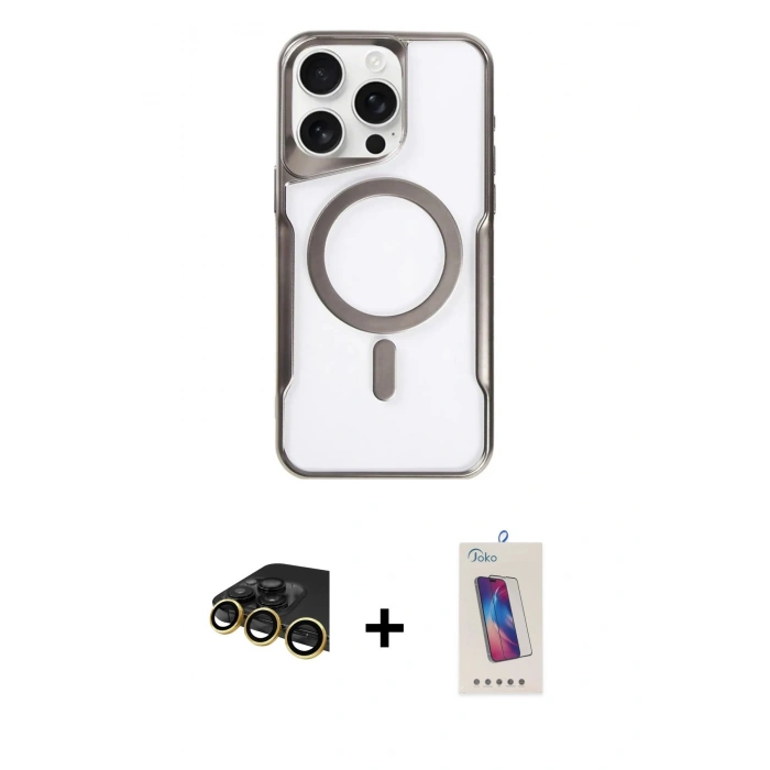 MARSİLYAN™- iPhone 14 Pro Max Kılıf Yadigar Klasik Özel Seri - Siyah Joko 5D Cam + Raze Metal Kamera Lens - GD