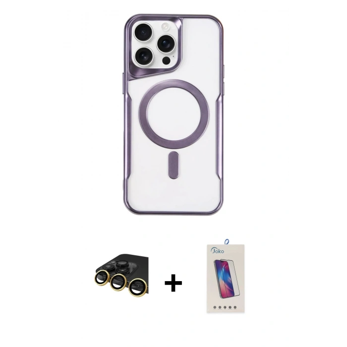 MARSİLYAN™- iPhone 14 Pro Max Kılıf Yadigar Klasik Özel Seri - Siyah Joko 5D Cam + Raze Metal Kamera Lens - GD