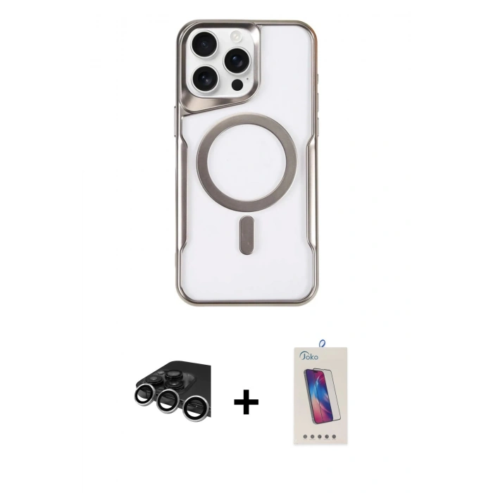 MARSİLYAN™- iPhone 14 Pro Max Kılıf Yadigar Klasik Özel Seri - Siyah Joko 5D Cam + Raze Metal Kamera Lens - GS
