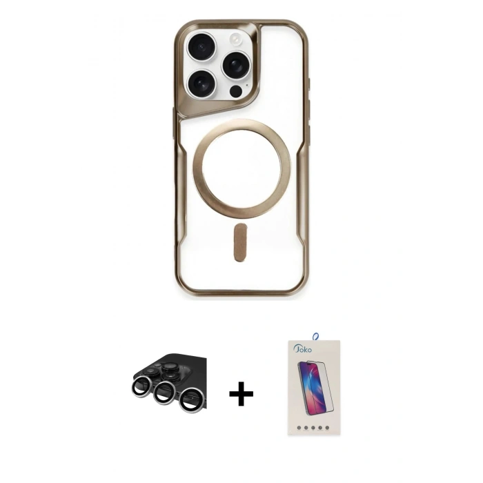 MARSİLYAN™- iPhone 14 Pro Max Kılıf Yadigar Klasik Özel Seri - Siyah Joko 5D Cam + Raze Metal Kamera Lens - GS