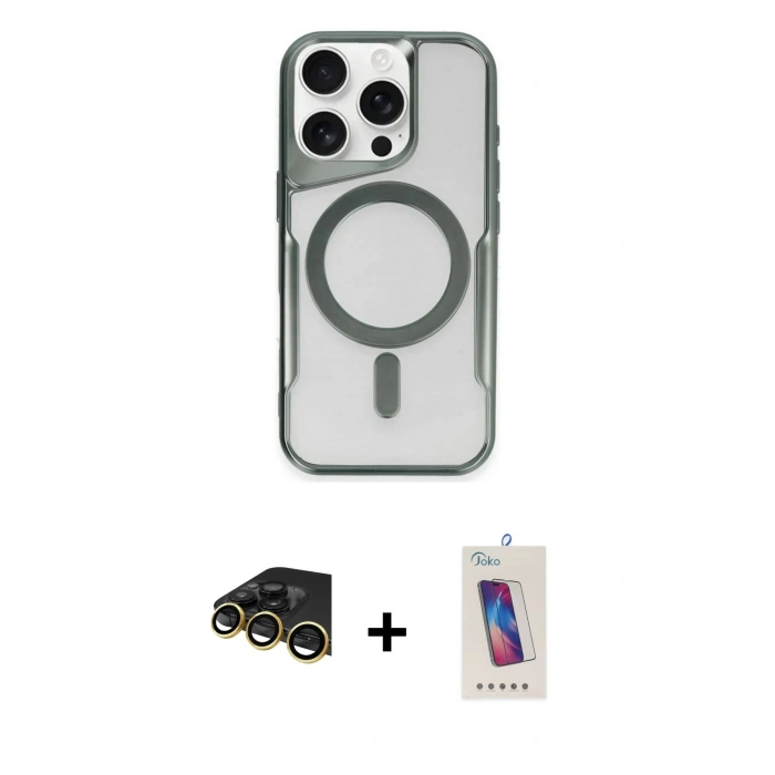 MARSİLYAN™- iPhone 14 Pro Max Kılıf Yadigar Klasik Özel Seri - Siyah Joko 5D Cam + Raze Metal Kamera Lens - GD