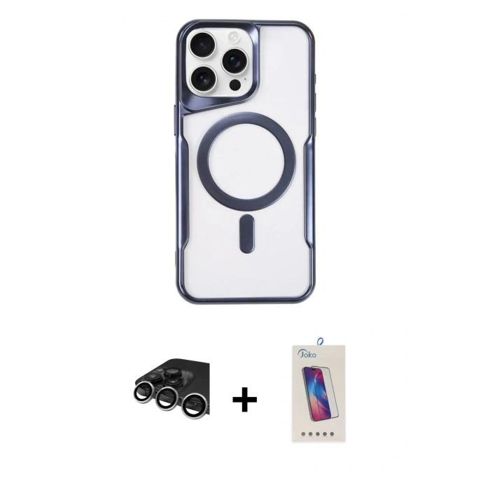 MARSİLYAN™- iPhone 14 Pro Max Kılıf Yadigar Klasik Özel Seri - Siyah Joko 5D Cam + Raze Metal Kamera Lens - GS
