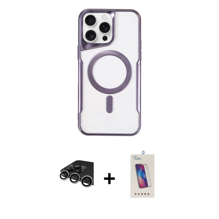 MARSİLYAN™- iPhone 14 Pro Max Kılıf Yadigar Klasik Özel Seri - Siyah Joko 5D Cam + Raze Metal Kamera Lens - GS
