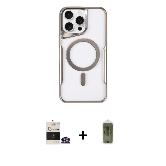 MARSİLYAN™- iPhone 14 Pro Max Kılıf Yadigar Klasik Özel Seri - Siyah Joko Magic 5D Hayalet Cam + Bilvis Titan Kamera Lens - GS