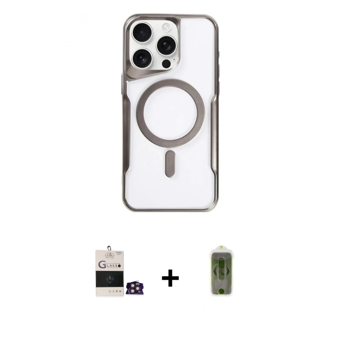MARSİLYAN™- iPhone 14 Pro Max Kılıf Yadigar Klasik Özel Seri - Siyah Joko Magic 5D Hayalet Cam + Bilvis Titan Kamera Lens - GD