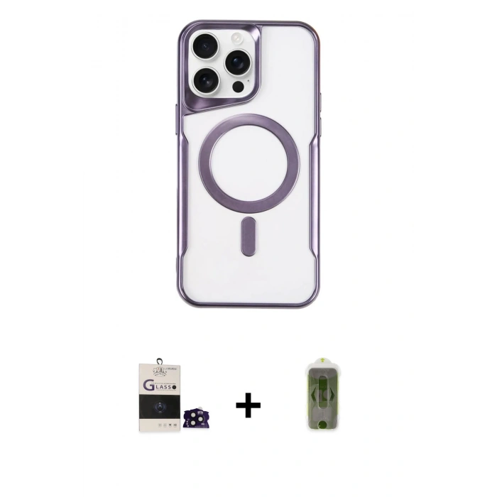 MARSİLYAN™- iPhone 14 Pro Max Kılıf Yadigar Klasik Özel Seri - Siyah Joko Magic 5D Hayalet Cam + Bilvis Titan Kamera Lens - SH