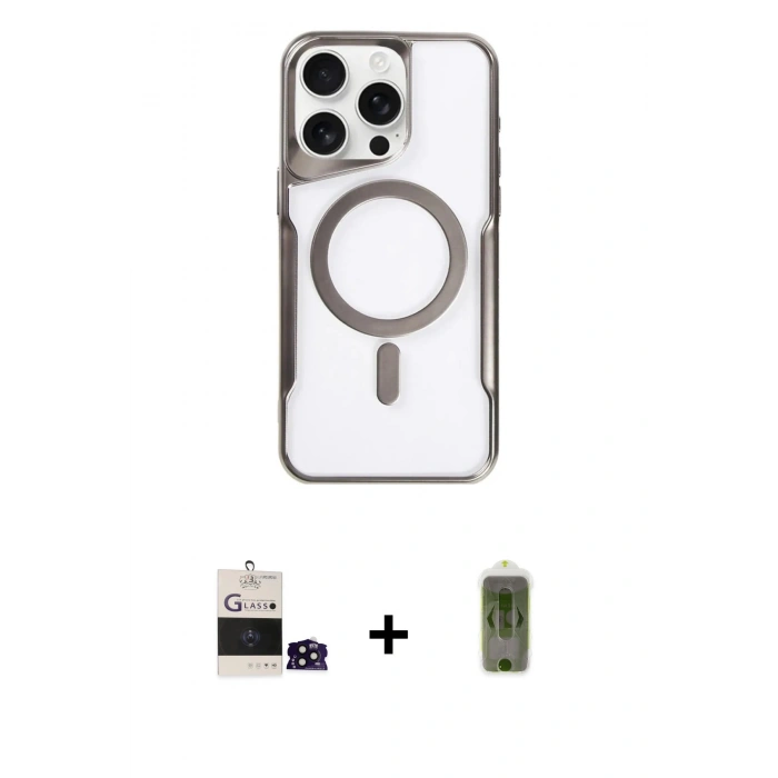 MARSİLYAN™- iPhone 14 Pro Max Kılıf Yadigar Klasik Özel Seri - Siyah Joko Magic 5D Hayalet Cam + Bilvis Titan Kamera Lens - SH
