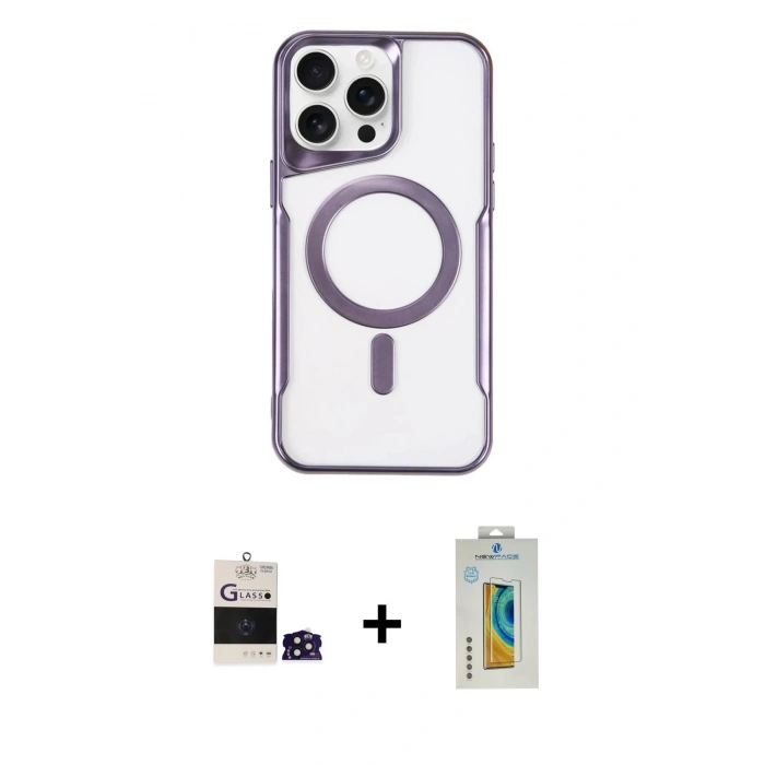 MARSİLYAN™- iPhone 14 Pro Max Kılıf Yadigar Klasik Özel Seri - Siyah Polymer Nano Ekran Koruyucu + Bilvis Titan Kamera Lens - DNMR
