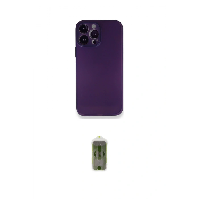 MARSİLYAN™- iPhone 14 Pro Max Kılıf Yadigar Yansıma Serisi - Siyah Joko Magic 5D Hayalet Cam