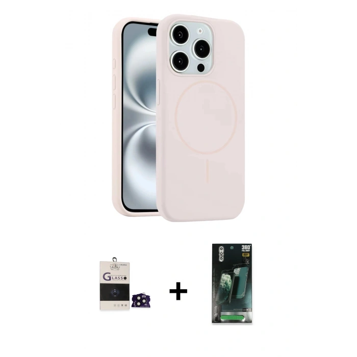 MARSİLYAN™- iPhone 14 Pro Max Kılıf Yankı Form Serisi - Şeffaf 360 Full Body Arka Koruyucu + Bilvis Titan Kamera Lens - SH