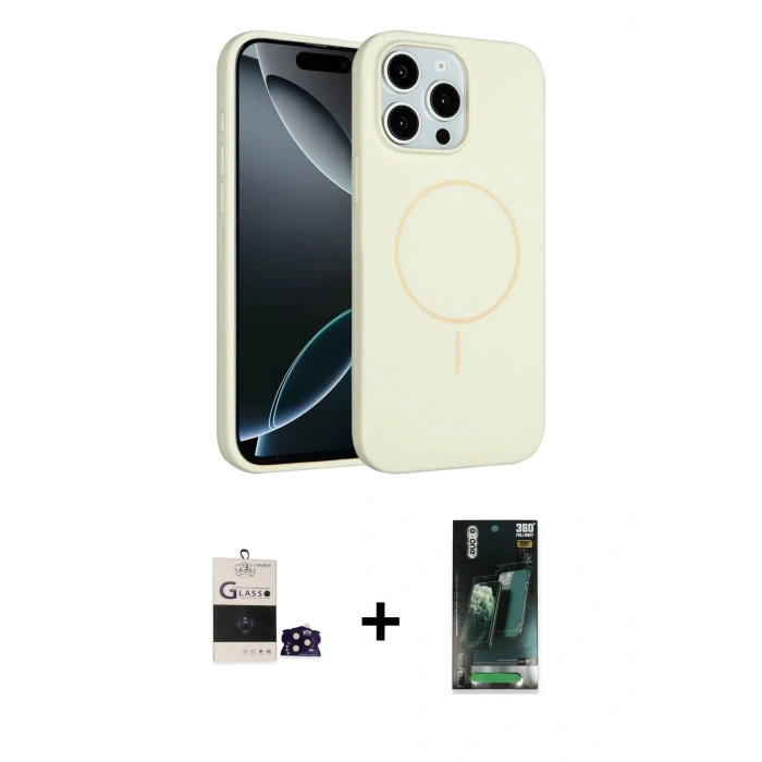 MARSİLYAN™- iPhone 14 Pro Max Kılıf Yankı Form Serisi - Şeffaf 360 Full Body Arka Koruyucu + Bilvis Titan Kamera Lens - SH