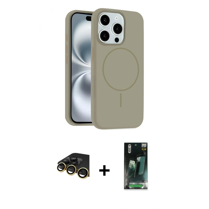 MARSİLYAN™- iPhone 14 Pro Max Kılıf Yankı Form Serisi - Şeffaf 360 Full Body Arka Koruyucu + Raze Metal Kamera Lens - GD