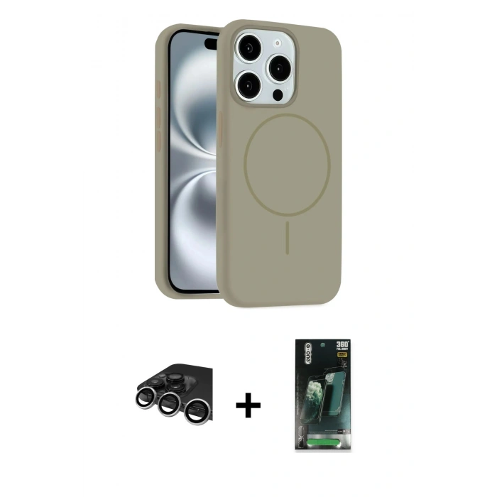 MARSİLYAN™- iPhone 14 Pro Max Kılıf Yankı Form Serisi - Şeffaf 360 Full Body Arka Koruyucu + Raze Metal Kamera Lens - GS
