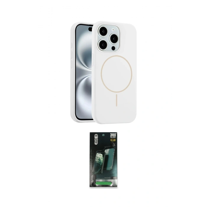 MARSİLYAN™- iPhone 14 Pro Max Kılıf Yankı Form Serisi - Siyah 360 Mat Full Body Arka Koruyucu