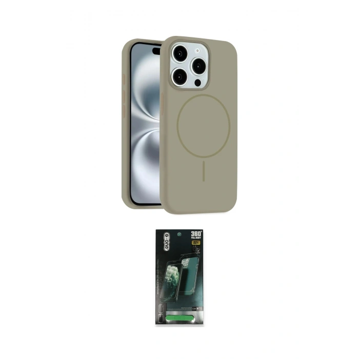 MARSİLYAN™- iPhone 14 Pro Max Kılıf Yankı Form Serisi - Siyah 360 Mat Full Body Arka Koruyucu