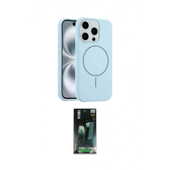 MARSİLYAN™- iPhone 14 Pro Max Kılıf Yankı Form Serisi - Siyah 360 Mat Full Body Arka Koruyucu