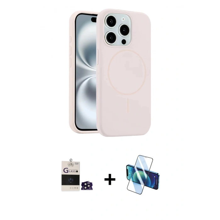 MARSİLYAN™- iPhone 14 Pro Max Kılıf Yankı Form Serisi - Siyah 3D Antistatik Cam Ekran Koruyucu + Derin Mor Bilvis Titan Kamera Lens