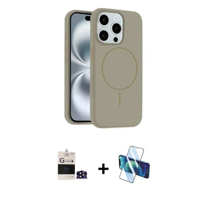 MARSİLYAN™- iPhone 14 Pro Max Kılıf Yankı Form Serisi - Siyah 3D Antistatik Cam Ekran Koruyucu + Derin Mor Bilvis Titan Kamera Lens