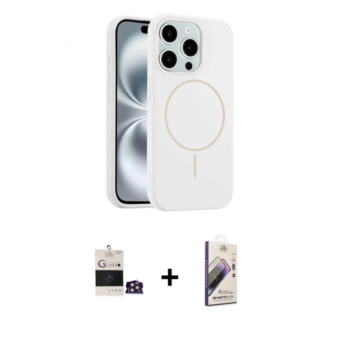 MARSİLYAN™- iPhone 14 Pro Max Kılıf Yankı Form Serisi - Siyah Bilvis 3D Mat Cam Ekran Koruyucu + Bilvis Titan Kamera Lens - GD