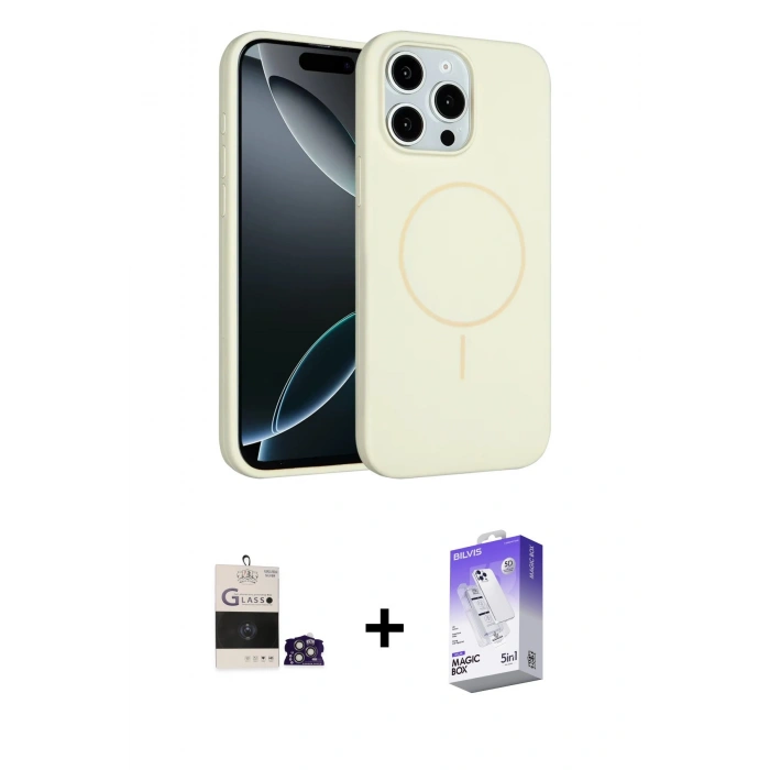 MARSİLYAN™- iPhone 14 Pro Max Kılıf Yankı Form Serisi - Siyah Bilvis 5in1 3D Magic Cam Ekran Koruyucu + Bilvis Titan Kamera Lens - GS