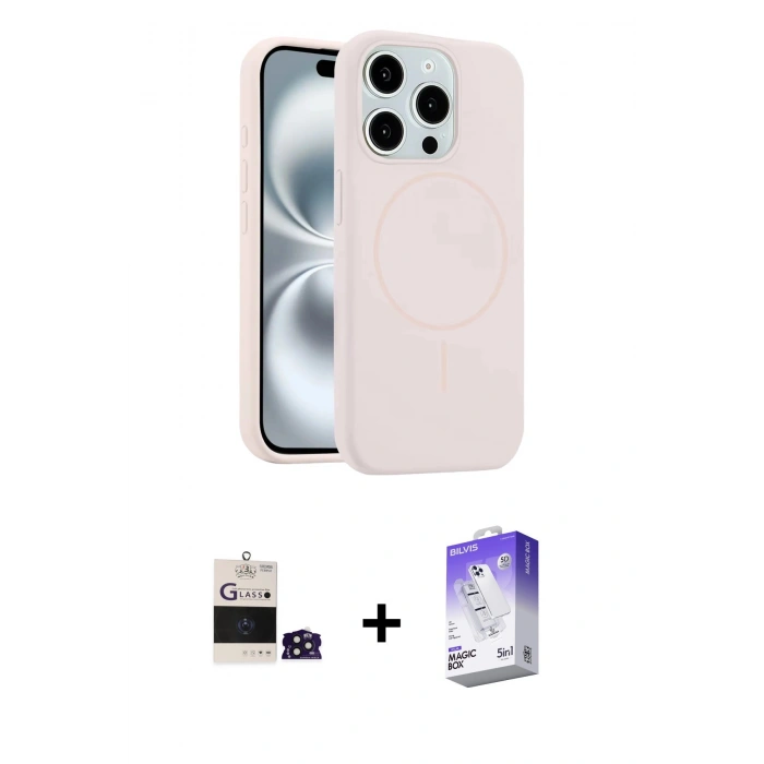 MARSİLYAN™- iPhone 14 Pro Max Kılıf Yankı Form Serisi - Siyah Bilvis 5in1 3D Magic Cam Ekran Koruyucu + Derin Mor Bilvis Titan Kamera Lens