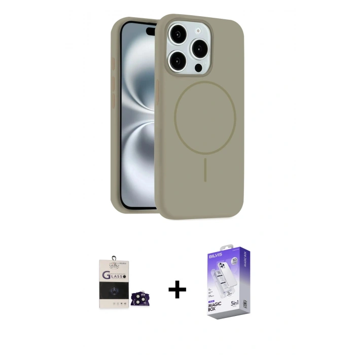MARSİLYAN™- iPhone 14 Pro Max Kılıf Yankı Form Serisi - Siyah Bilvis 5in1 3D Magic Cam Ekran Koruyucu + Siyah Bilvis Titan Kamera Lens