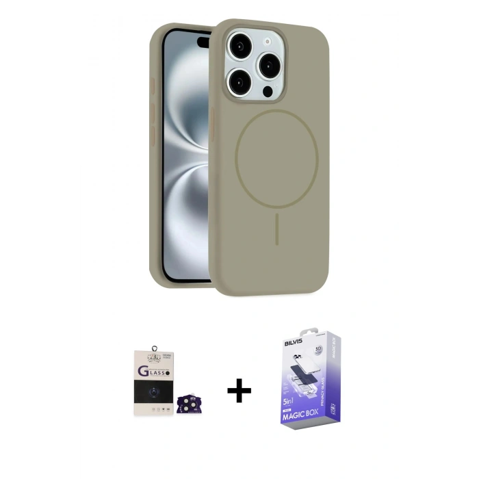 MARSİLYAN™- iPhone 14 Pro Max Kılıf Yankı Form Serisi - Siyah Bilvis 5in1 5D Magic Hayalet Cam Ekran Koruyucu + Bilvis Titan Kamera Lens - DNMR