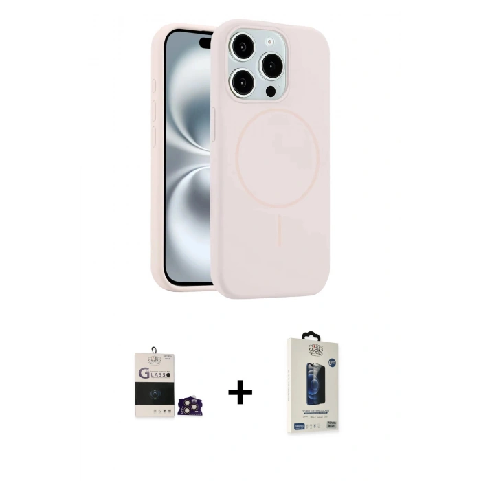 MARSİLYAN™- iPhone 14 Pro Max Kılıf Yankı Form Serisi - Siyah Bilvis Hayalet Cam Ekran Koruyucu + Bilvis Titan Kamera Lens - GD