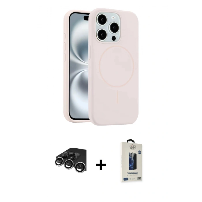 MARSİLYAN™- iPhone 14 Pro Max Kılıf Yankı Form Serisi - Siyah Bilvis Hayalet Cam Ekran Koruyucu + Raze Metal Kamera Lens - GS