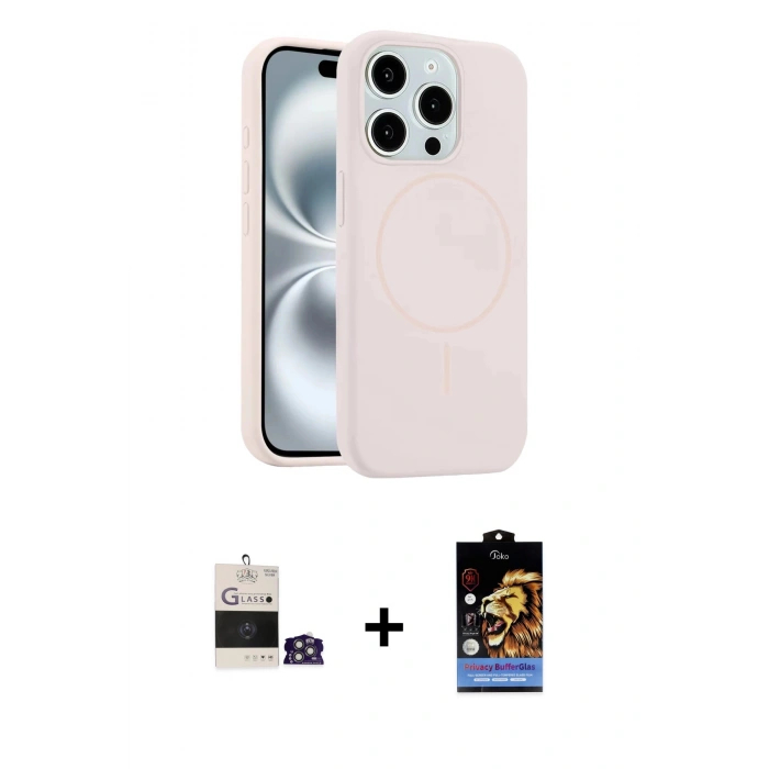 MARSİLYAN™- iPhone 14 Pro Max Kılıf Yankı Form Serisi - Siyah Buffer Hayalet Cam Ekran Koruyucu + Bilvis Titan Kamera Lens - GS