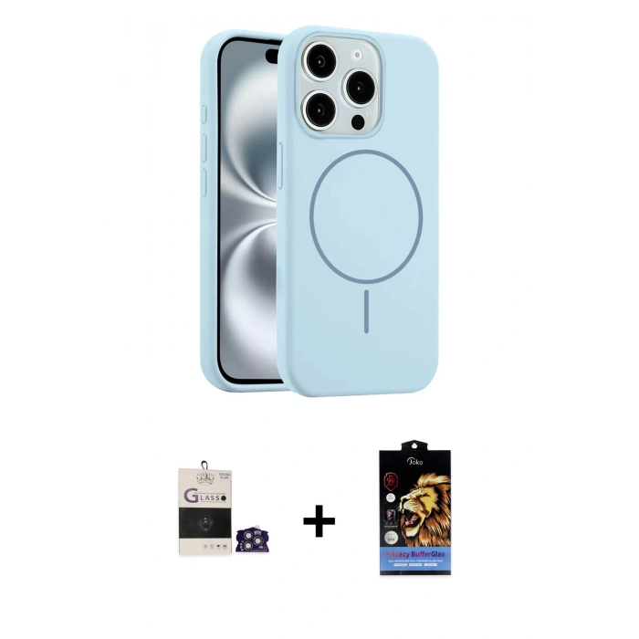 MARSİLYAN™- iPhone 14 Pro Max Kılıf Yankı Form Serisi - Siyah Buffer Hayalet Cam Ekran Koruyucu + Bilvis Titan Kamera Lens - GS