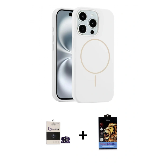 MARSİLYAN™- iPhone 14 Pro Max Kılıf Yankı Form Serisi - Siyah Buffer Hayalet Cam Ekran Koruyucu + Bilvis Titan Kamera Lens - SH