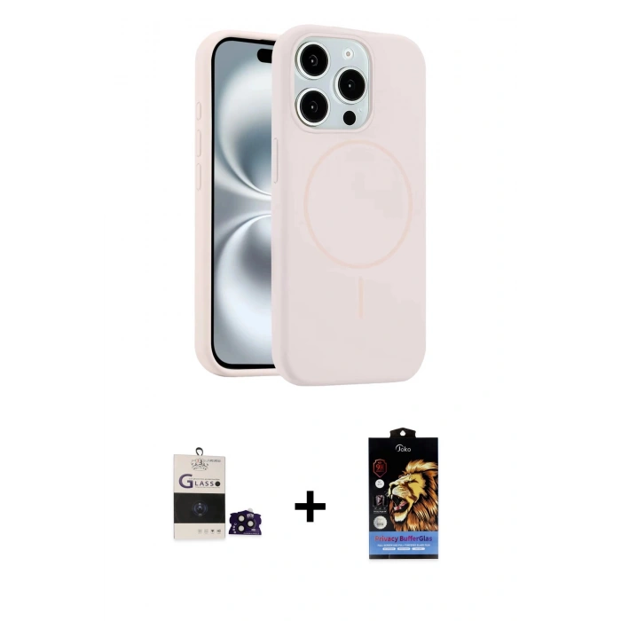 MARSİLYAN™- iPhone 14 Pro Max Kılıf Yankı Form Serisi - Siyah Buffer Hayalet Cam Ekran Koruyucu + Bilvis Titan Kamera Lens - SH