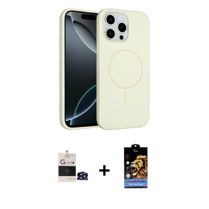 MARSİLYAN™- iPhone 14 Pro Max Kılıf Yankı Form Serisi - Siyah Buffer Hayalet Cam Ekran Koruyucu + Bilvis Titan Kamera Lens - SH