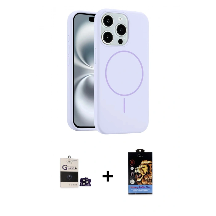 MARSİLYAN™- iPhone 14 Pro Max Kılıf Yankı Form Serisi - Siyah Buffer Hayalet Cam Ekran Koruyucu + Bilvis Titan Kamera Lens - SH