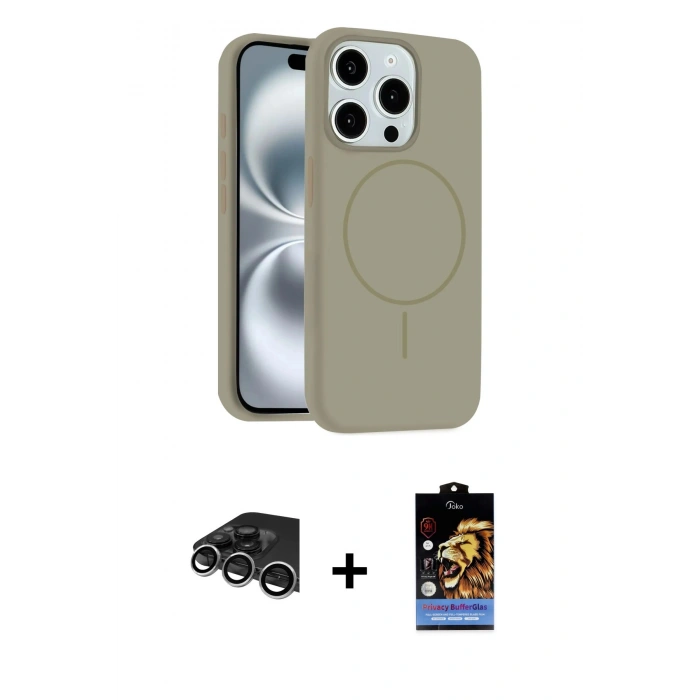 MARSİLYAN™- iPhone 14 Pro Max Kılıf Yankı Form Serisi - Siyah Buffer Hayalet Cam Ekran Koruyucu + Raze Metal Kamera Lens - GS