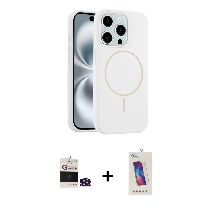 MARSİLYAN™- iPhone 14 Pro Max Kılıf Yankı Form Serisi - Siyah Joko 5D Cam + Bilvis Titan Kamera Lens - DNMR