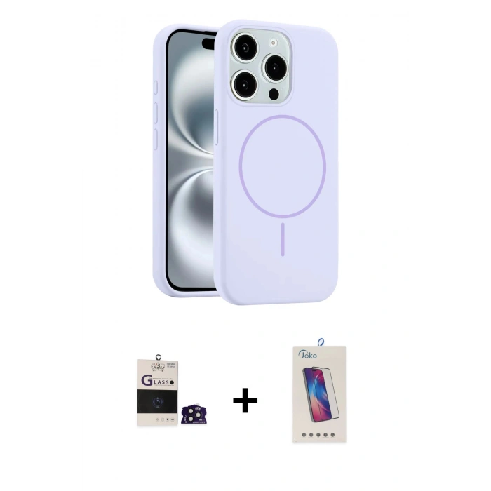MARSİLYAN™- iPhone 14 Pro Max Kılıf Yankı Form Serisi - Siyah Joko 5D Cam + Bilvis Titan Kamera Lens - DNMR