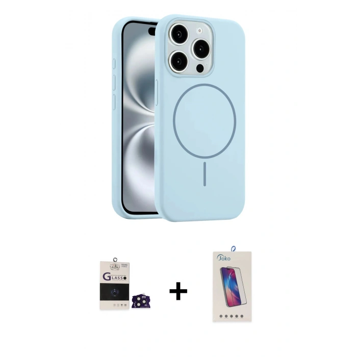 MARSİLYAN™- iPhone 14 Pro Max Kılıf Yankı Form Serisi - Siyah Joko 5D Cam + Bilvis Titan Kamera Lens - DNMR