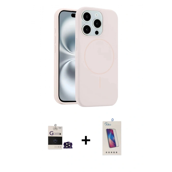 MARSİLYAN™- iPhone 14 Pro Max Kılıf Yankı Form Serisi - Siyah Joko 5D Cam + Bilvis Titan Kamera Lens - DNMR
