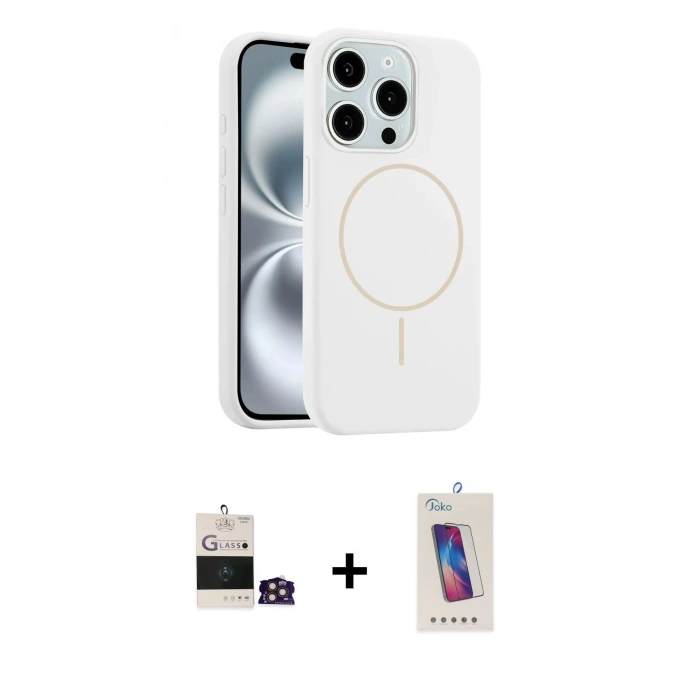 MARSİLYAN™- iPhone 14 Pro Max Kılıf Yankı Form Serisi - Siyah Joko 5D Cam + Bilvis Titan Kamera Lens - GD