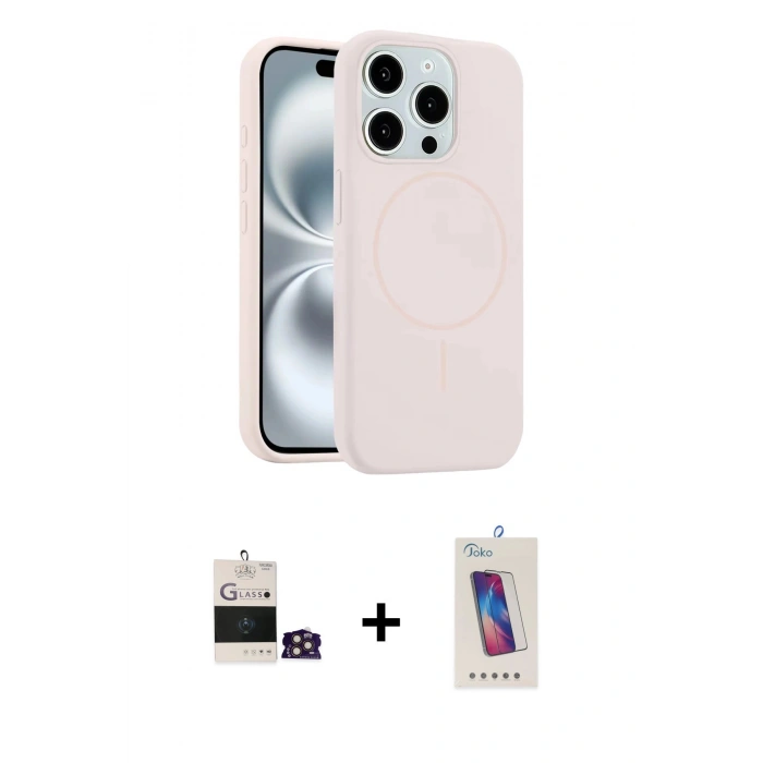 MARSİLYAN™- iPhone 14 Pro Max Kılıf Yankı Form Serisi - Siyah Joko 5D Cam + Bilvis Titan Kamera Lens - GD