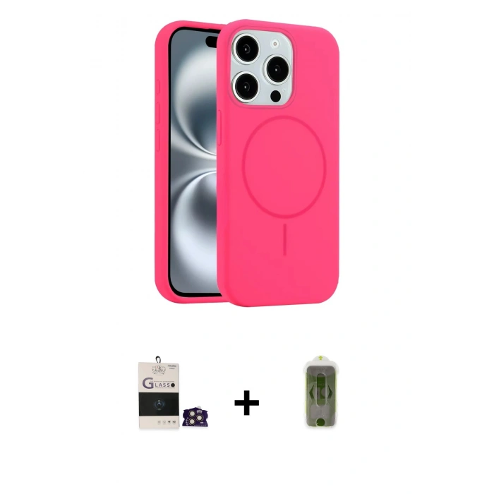 MARSİLYAN™- iPhone 14 Pro Max Kılıf Yankı Form Serisi - Siyah Joko Magic 5D Hayalet Cam + Gold Bilvis Titan Kamera Lens