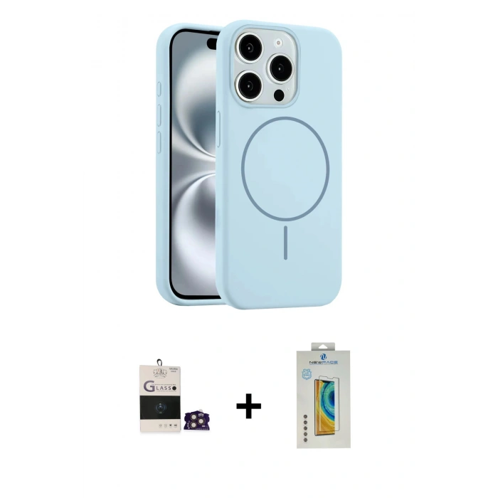 MARSİLYAN™- iPhone 14 Pro Max Kılıf Yankı Form Serisi - Siyah Polymer Nano Ekran Koruyucu + Bilvis Titan Kamera Lens - GD