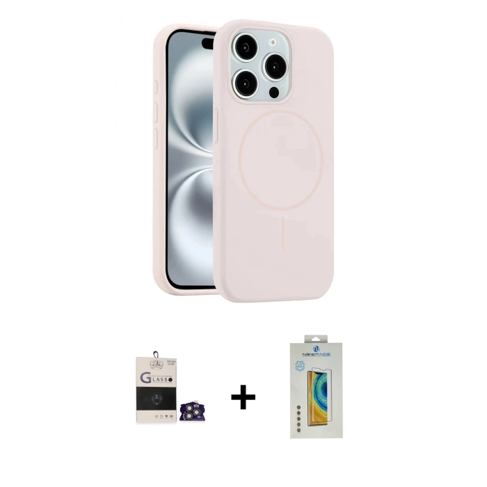 MARSİLYAN™- iPhone 14 Pro Max Kılıf Yankı Form Serisi - Siyah Polymer Nano Ekran Koruyucu + Bilvis Titan Kamera Lens - GS